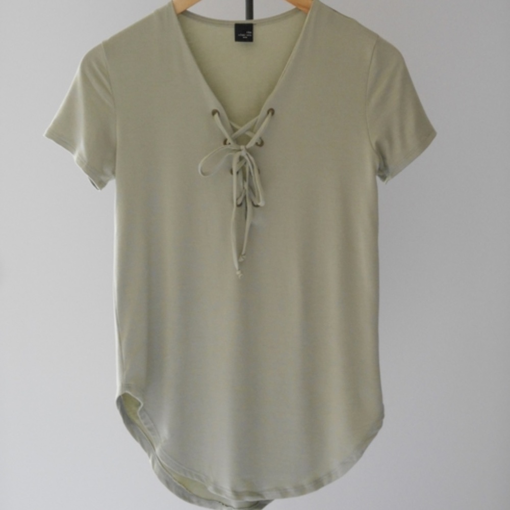 NOT-SO-BASIC Laced Up Top